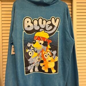 Bluey Long sleeved Hoodie Sweatshirt Sweater Men’s Sz M Let’s Do This NEW